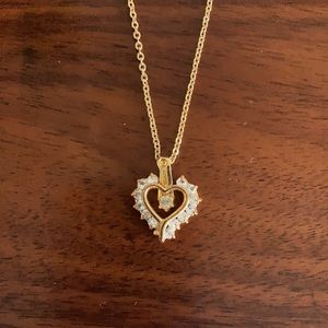 Necklace with heart shaped pendant